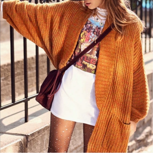 rust oversized cardigan